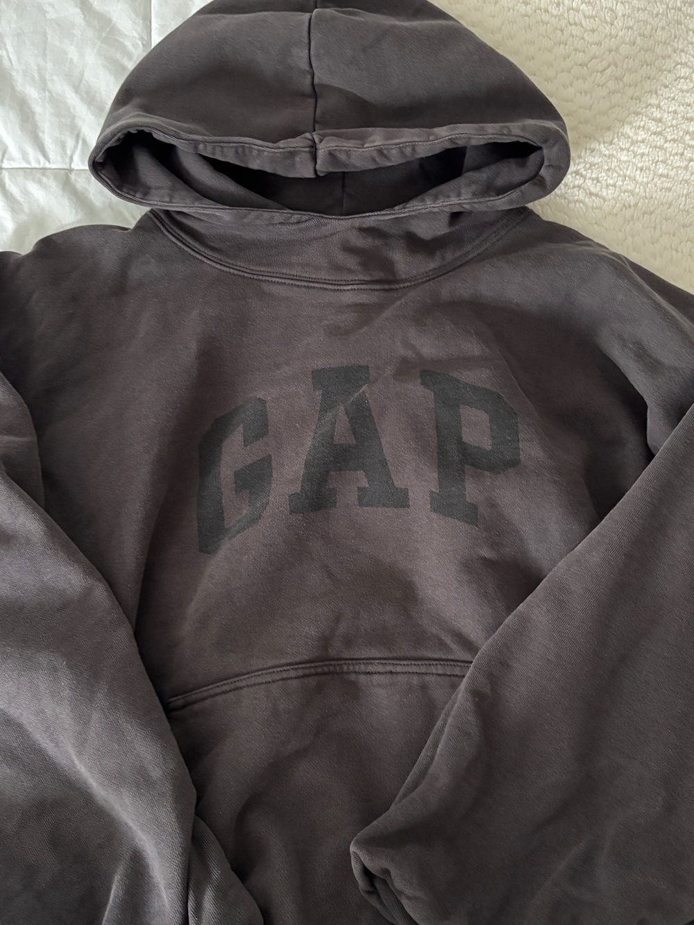 GAP X KANYE Men's Hoodie Sweatshirt - Charcoal Gray